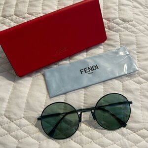 Fendi Men's Dark Green Sunglasses